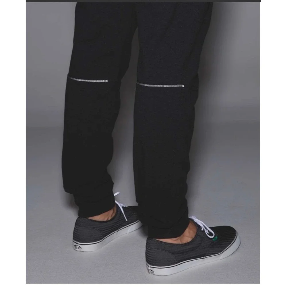 Lululemon City Sweat Jogger Men Black Reflective Tapered Slim Fit Athleisure  M‎